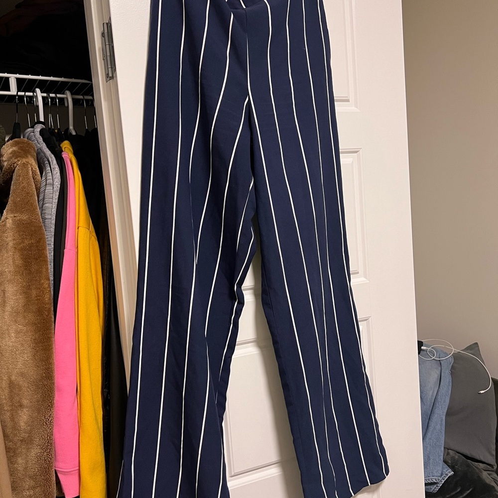 Urban Heritage Navy with White Vertical Stripe Pants